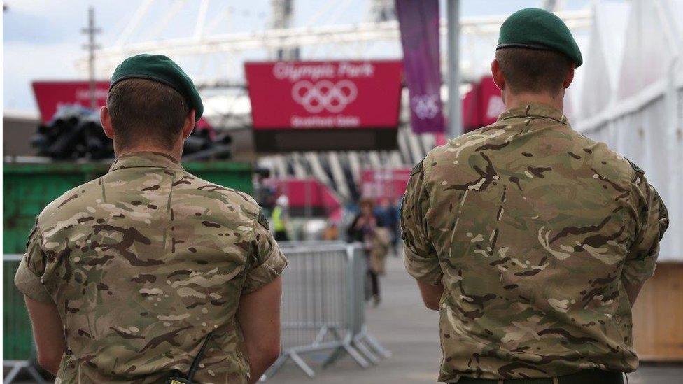 Soldiers at the Olympic Park