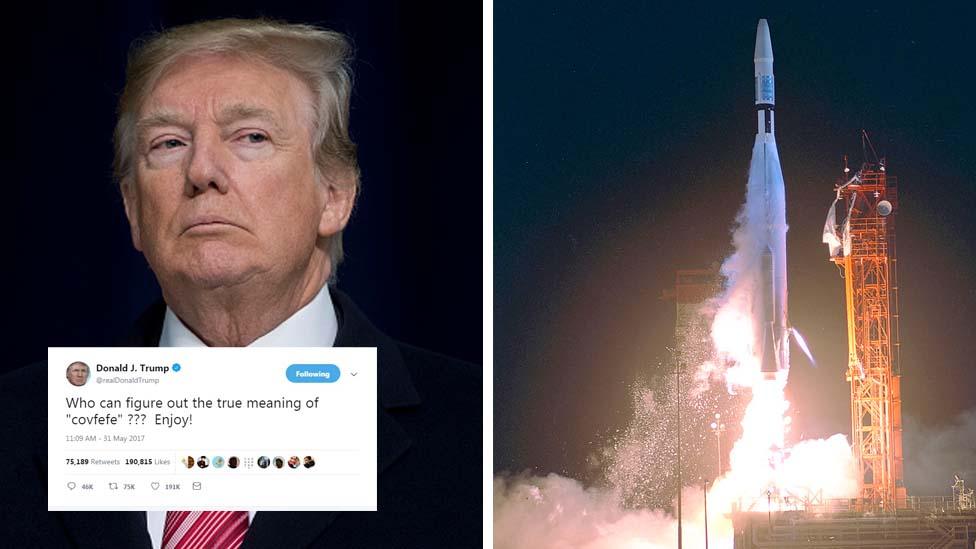 Donald Trump and a Nasa spacecraft