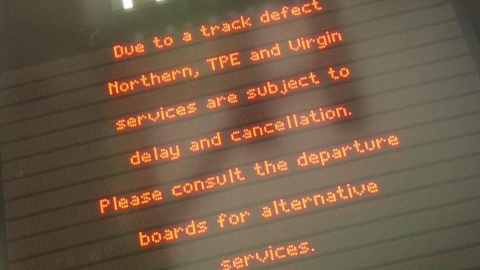 Sign about delays and cancellations