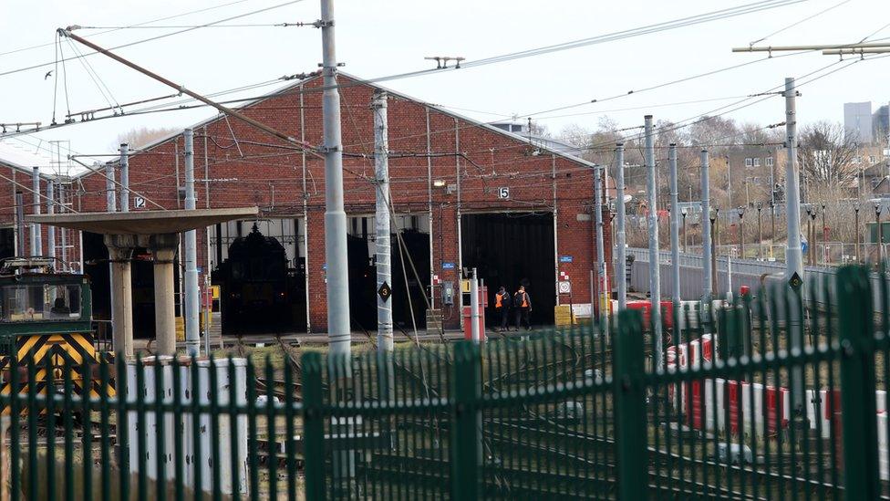 The Metro depot in Cheswick Drive, Gosforth