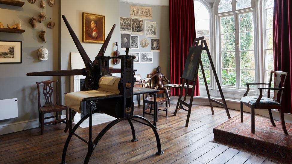 Recreation of an 18th Century artist's studio