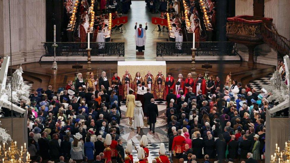 View of St Paul's Cathedral for the jubilee service