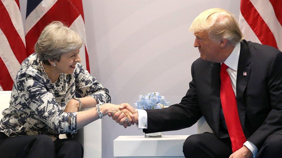 Theresa May and Donald Trump