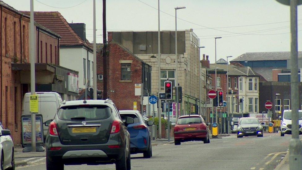 Street in Blackpool town centre