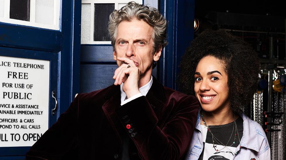 Peter Capaldi and Pearl Mackie