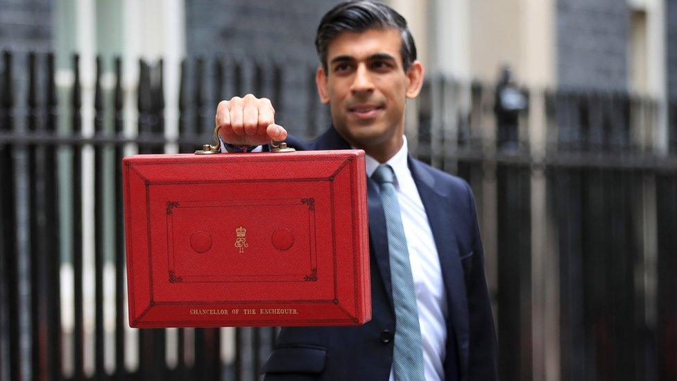 Rishi Sunak outside 11 Downing Street ahead of the Budget