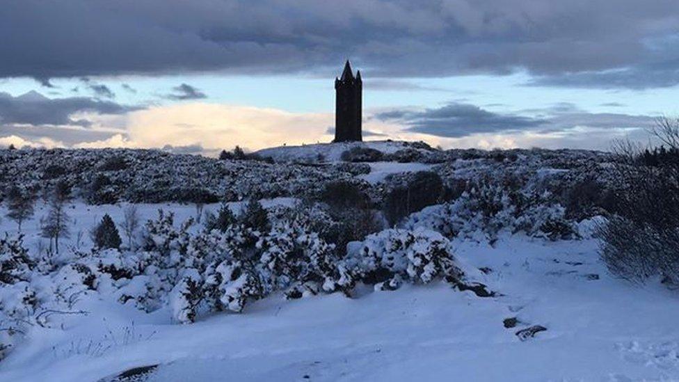 Scrabo Tower in Newtownards, as viewed from the golf course by Colin Patterson