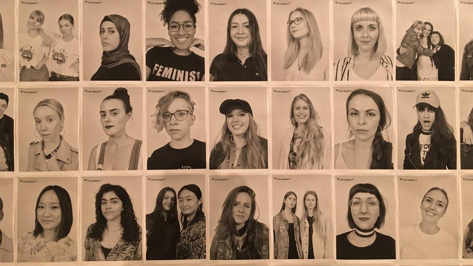 Photographers took portraits of everyone to take home