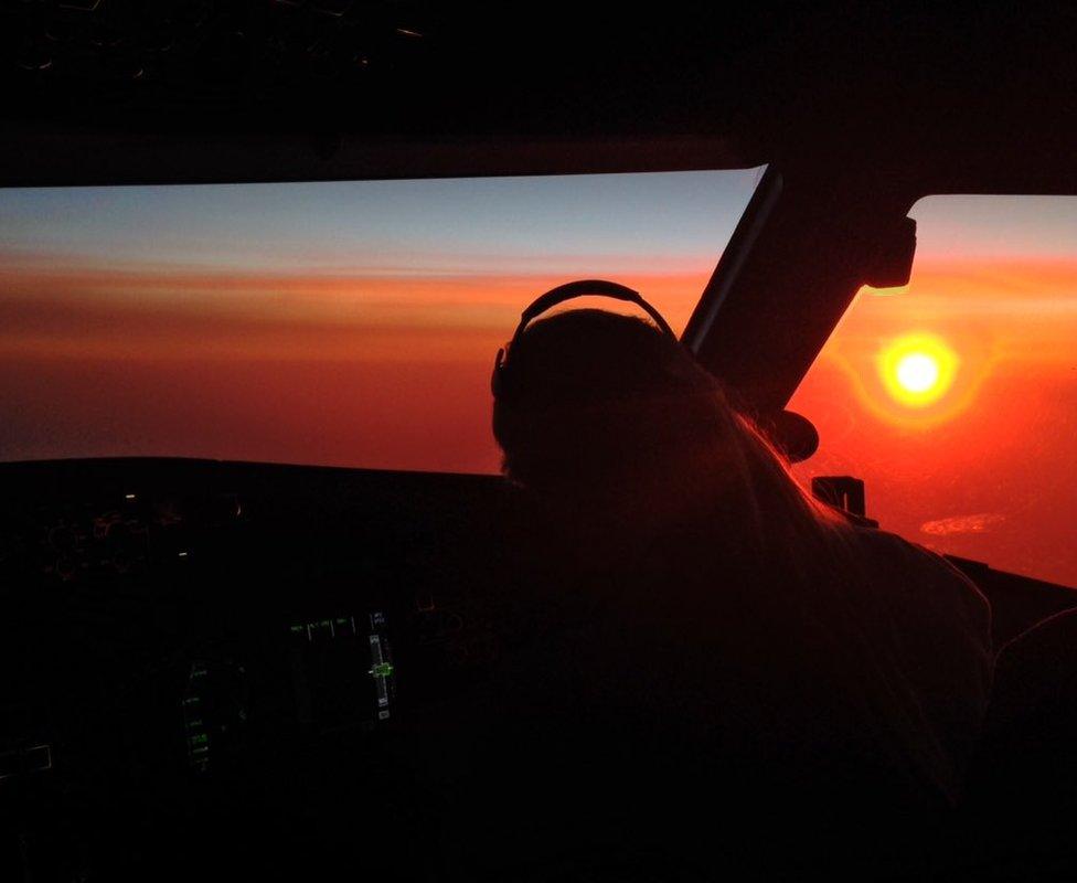 Shot from a Monarch cockpit