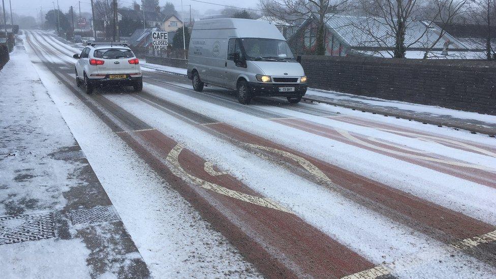 The A470 in Llanbrynmair, Powys