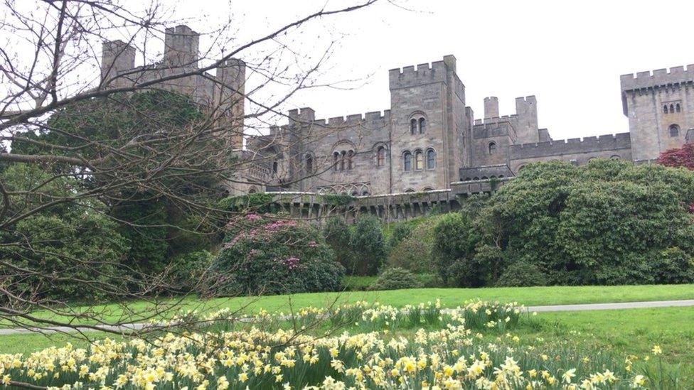 Penrhyn Castle in spring