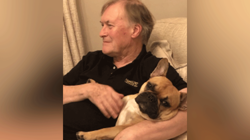 Sir David Amess with French Bulldog Vivienne, 29 September 2021