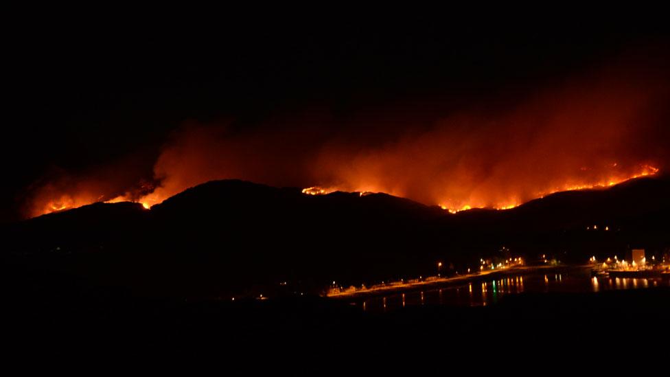 Wildfire in Sutherland