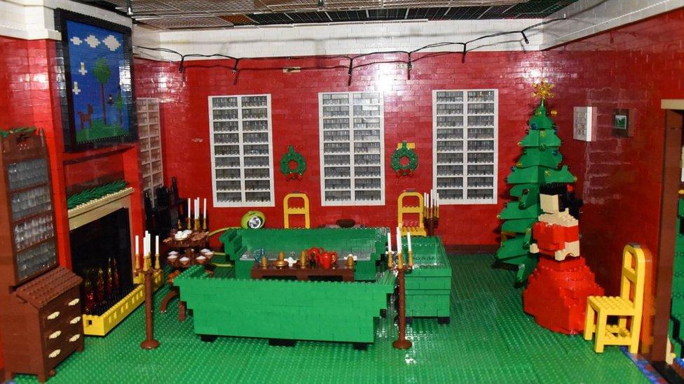 Room inside Lego doll's house