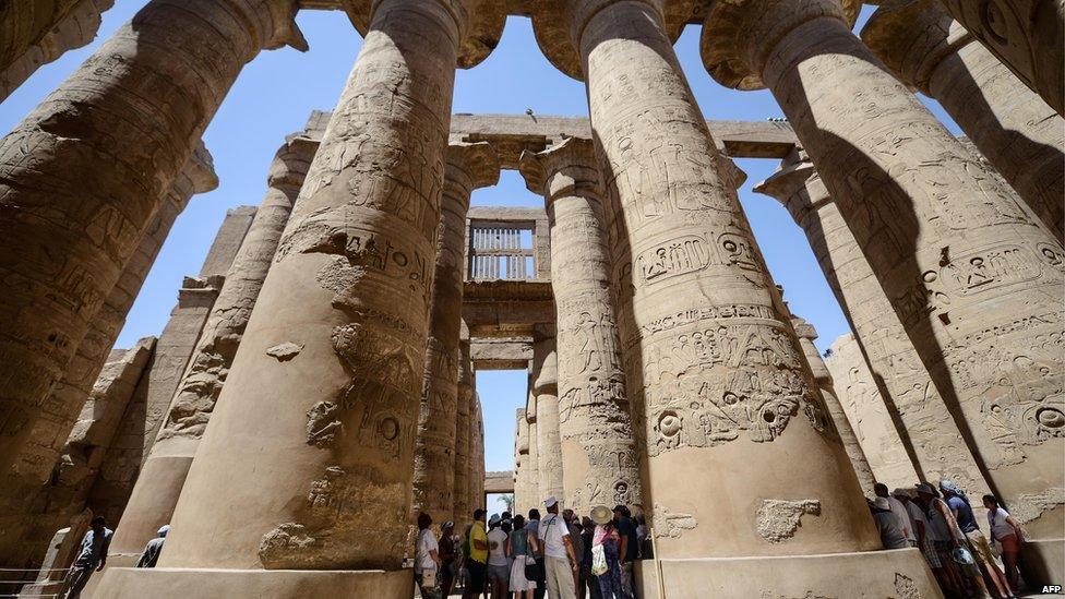 Karnak temple in Luxor, one of Egypt's most popular tourist sites.