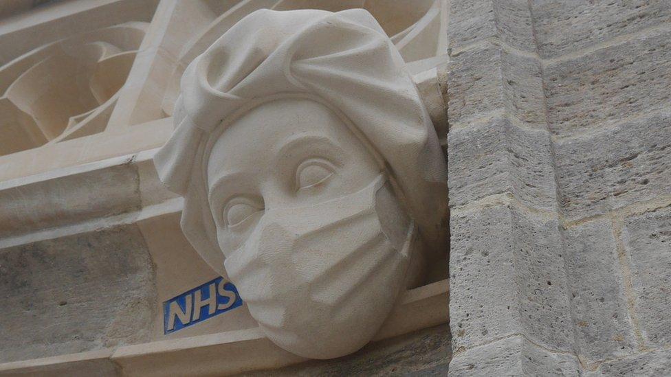 NHS worker carving