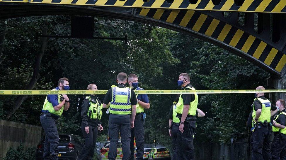 Police cordon at Tanner's Bank