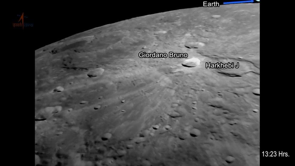 Photos taken by Chandrayaan-3's lander