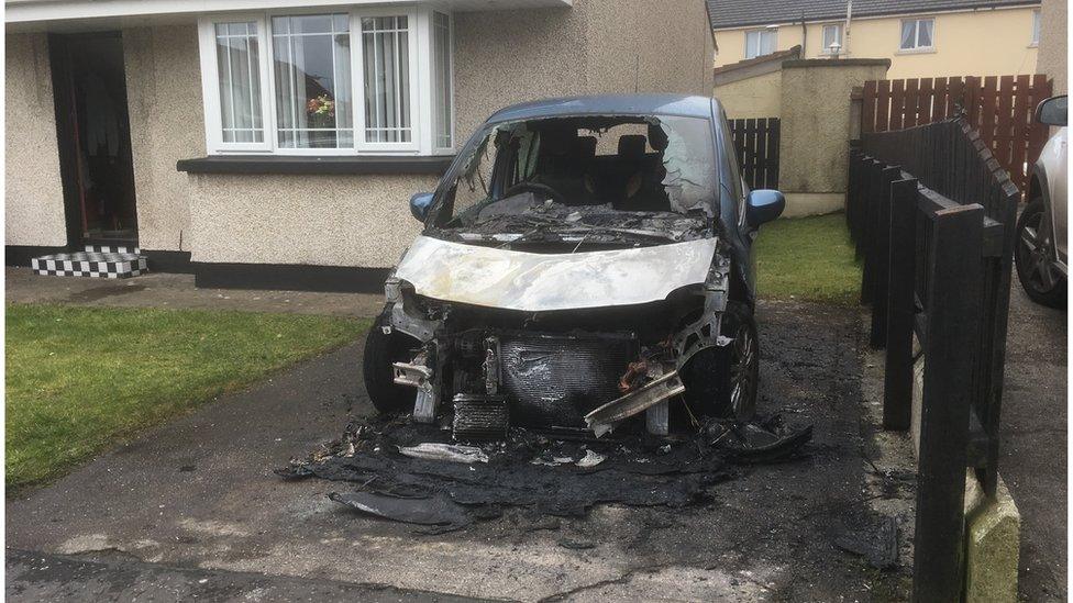 The arson attack happened at the Lislane Drive home of Kevin Campbell