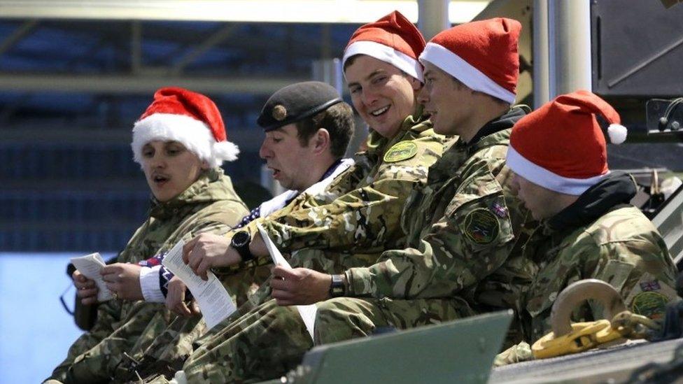 Troops in Afghanistan at Christmas