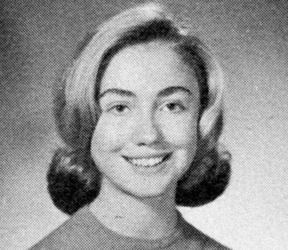 Hillary's yearbook photo from 19965