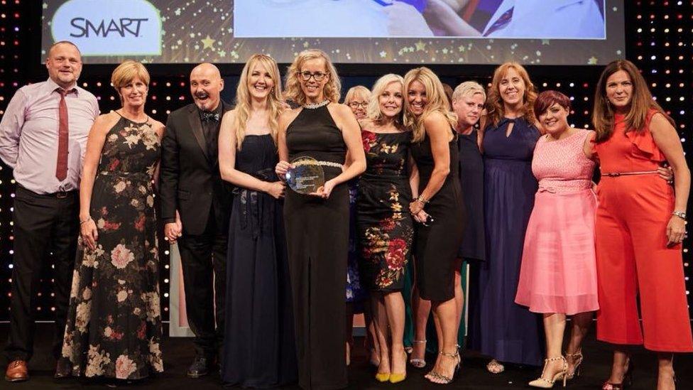 Seaview staff receive the award in London