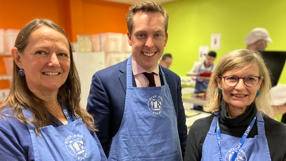 Minister for Disabled, Health and Work, Tom Pursglove MP , with Step and Stone founders Jane Kippax and Jane Chong