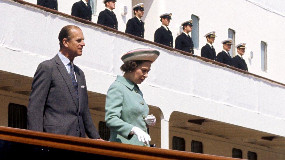 The Queen and Duke of Edinburgh visiting Portsmouth