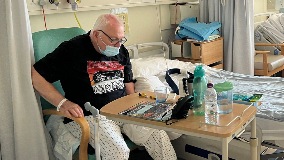 David Freeman in hospital