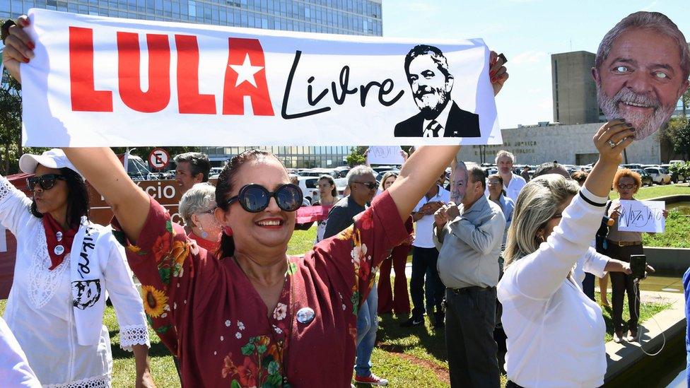 Lula supporters in Brasilia