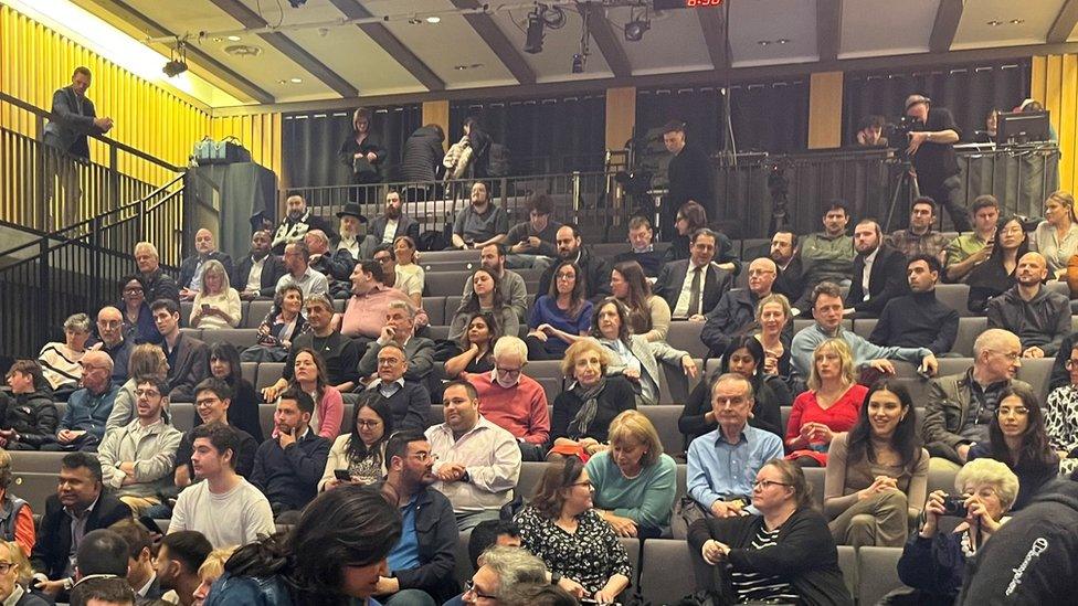 Audience members at the hustings