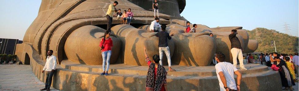 People visit the "Statue of Unity" portraying Sardar Vallabhbhai Patel