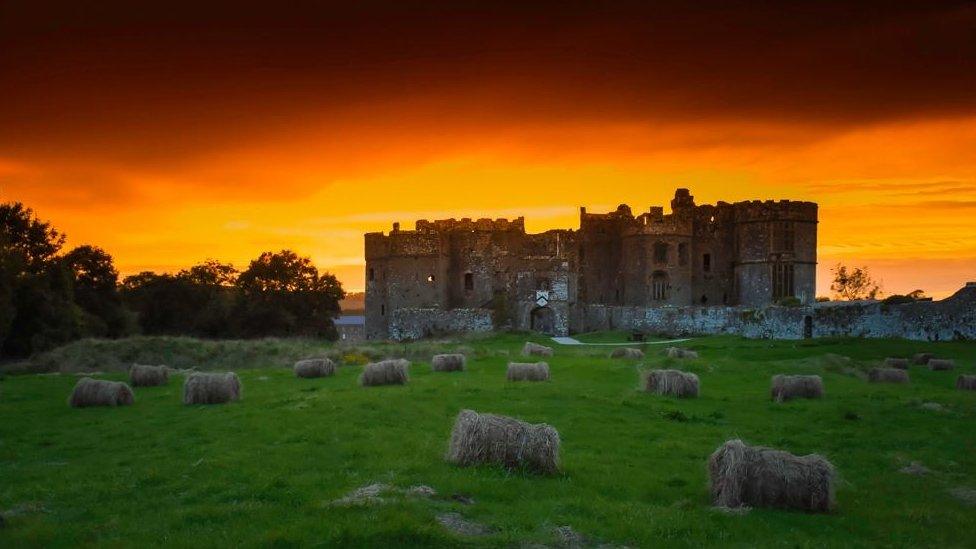 A moody sky above Carew Castle, Pembrokeshire, taken by Mandy Llewellyn