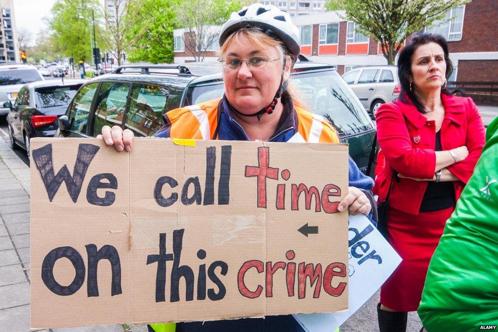 Protesters outside partially demolished Carlton Tavern