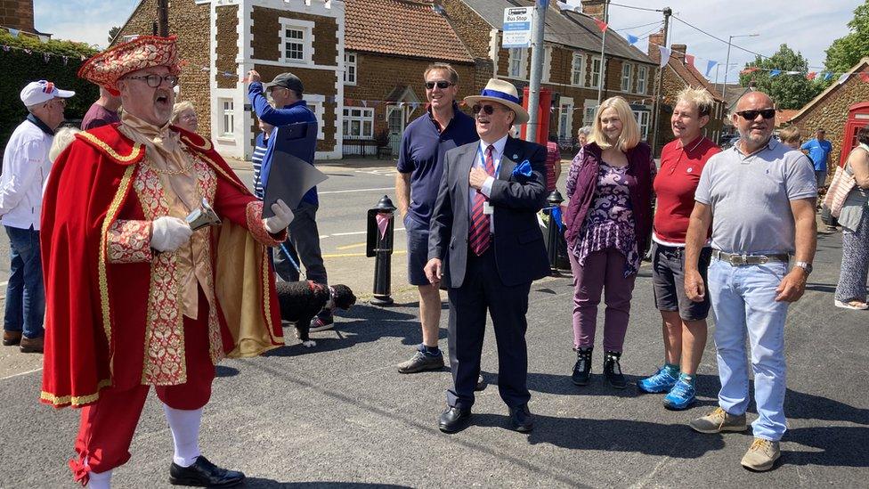 Town crier in Snettisham, Norfolk