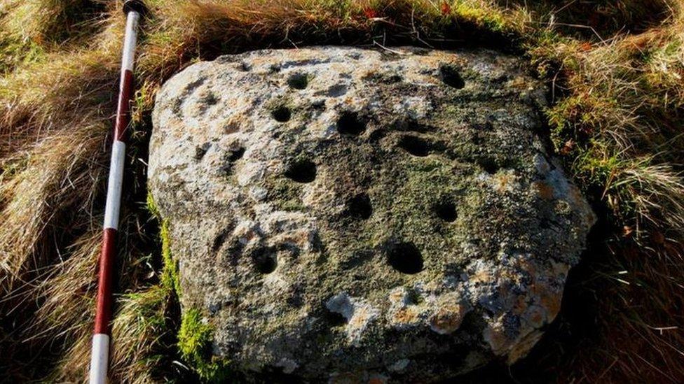 Rock with cup and ring markings