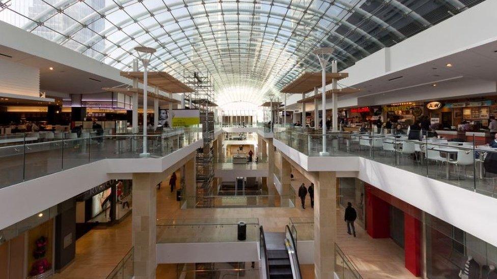 The Core shopping centre in Calgary, where the death happened