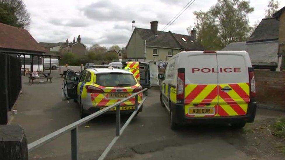 Police at the King's Head pub