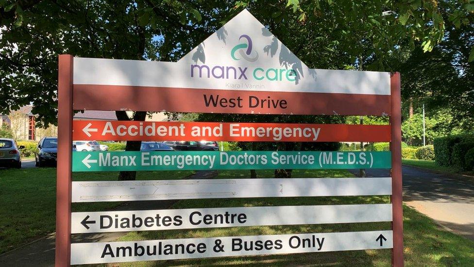 Manx Care directions sign