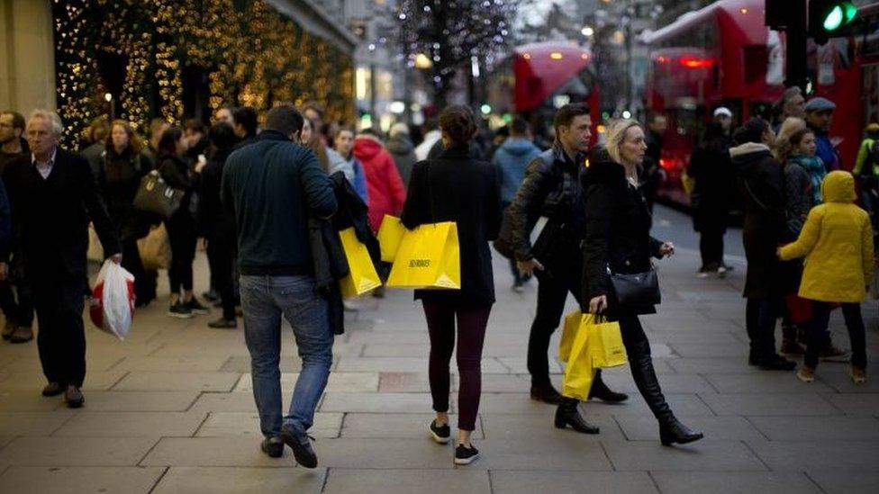 Shoppers in London