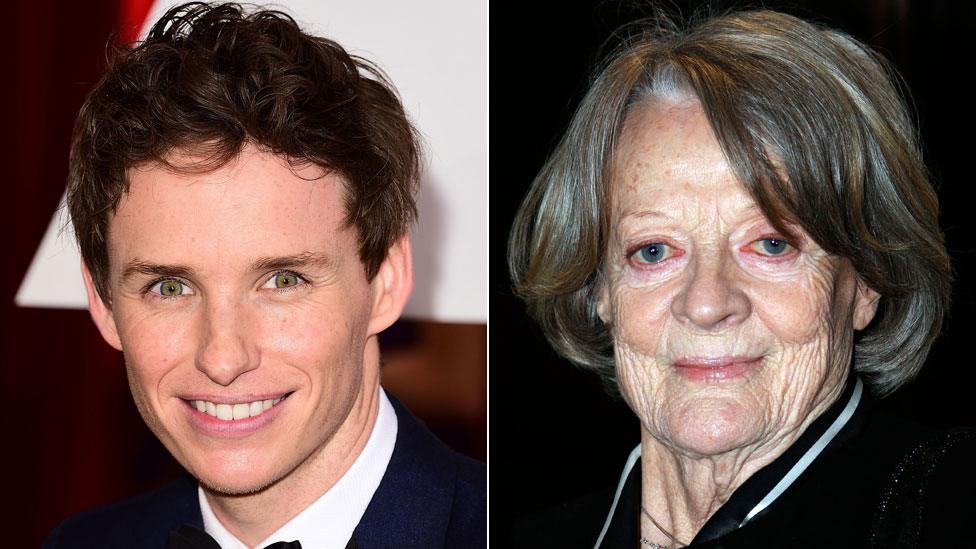 Eddie Redmayne and Dame Maggie Smith