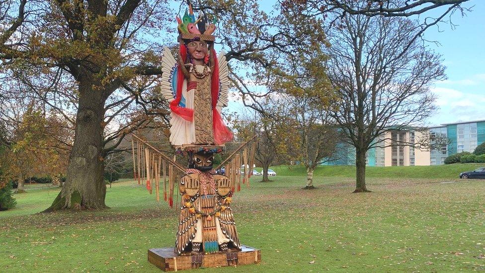 Totem pole in Dumfries