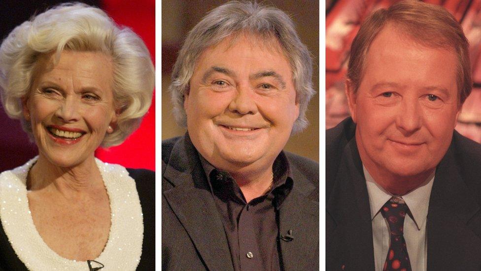 Honor Blackman, Eddie Large and Tim Brooke-Taylor