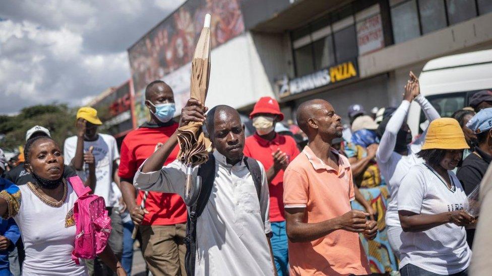 People on a demonstration