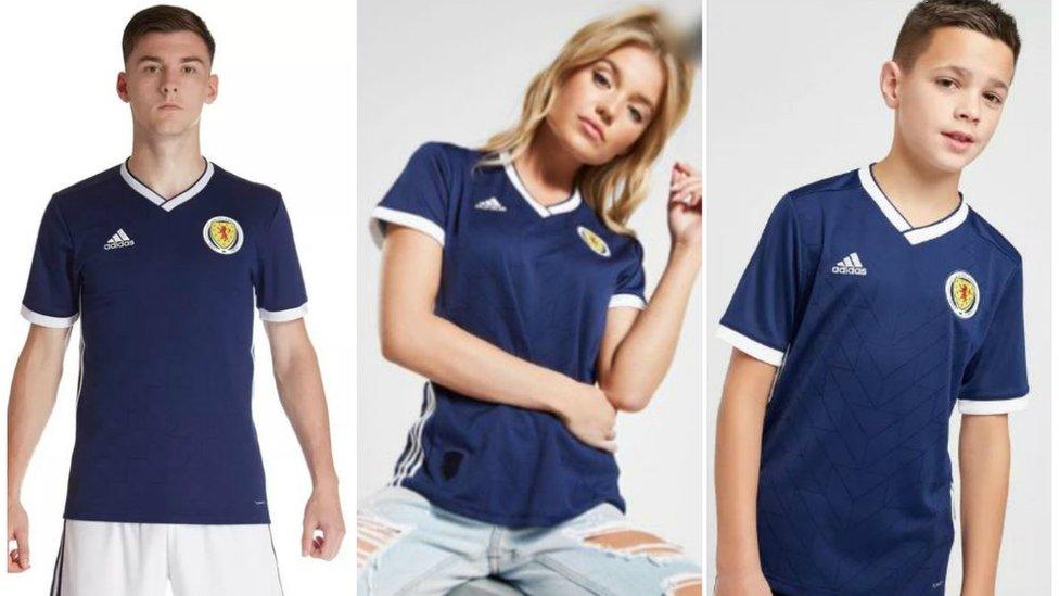 JD Sports removes Scotland kit photo after sexism row BBC News