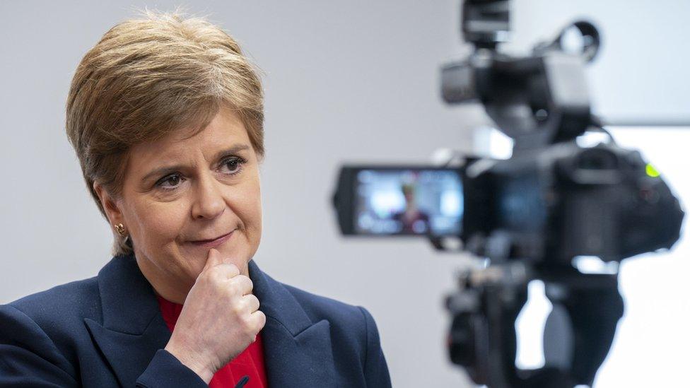 irst Minister Nicola Sturgeon, talks to the media during a visit to officially open Harper House in Saltcoats, North Ayrshire. Picture date: Monday November 21, 2022. PA Photo. The facility, run by the Phoenix Futures charity, was awarded over £8 million in Scottish Government grant funding last year to establish a family rehabilitation service, accepting referrals from across Scotland. Photo credit should read: Jane Barlow/PA Wire