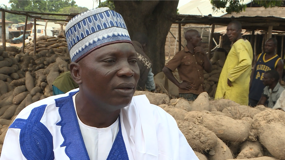 Saleh Adamu Asiri, a local yam trader