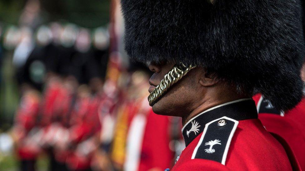 Welsh Guards parade through Pontypridd