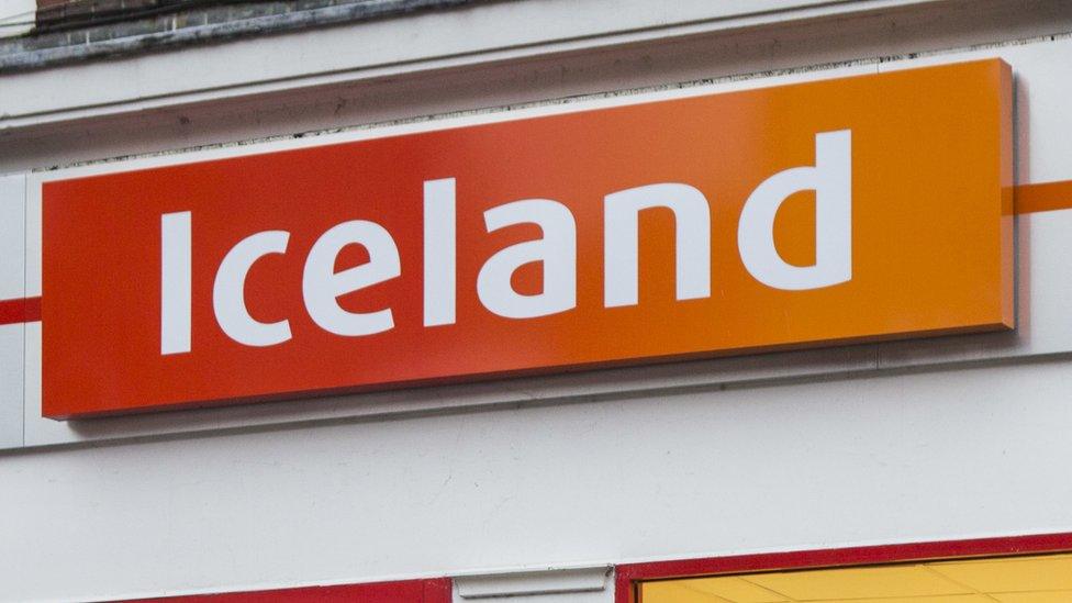 Iceland supermarket sign