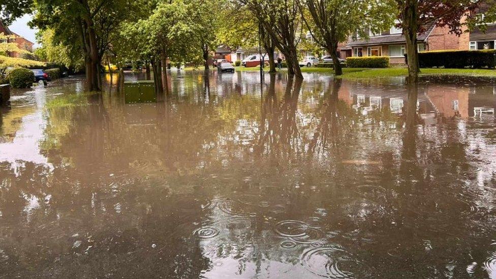 The roads in Knaresborough were also badly hit by the flooding